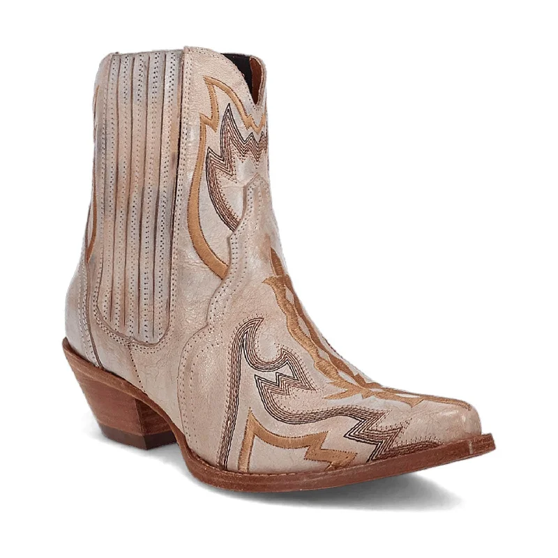 Dan Post Womens Bristolie Bone Leather Ankle Boots