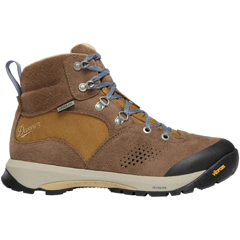 Danner Womens Inquire Mid Pinecone Brown/Prairie Sand Suede Hiking Boots