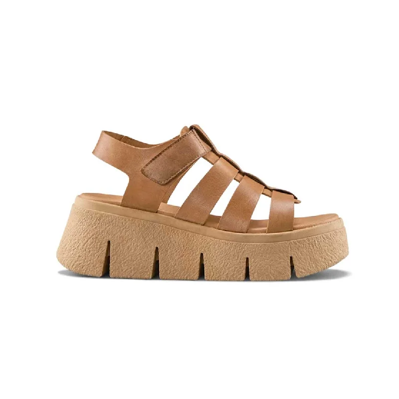 Cougar - Women's Antony Luxmotion Leather Wedge Sandals (ANTONY-TAN)