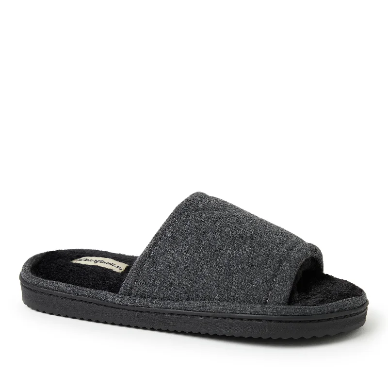 Dearfoams Womens Demi Rib Knit Slide