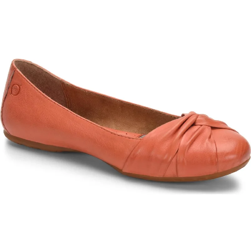 Born Womens Lilly Leather Slip On Ballet Flats