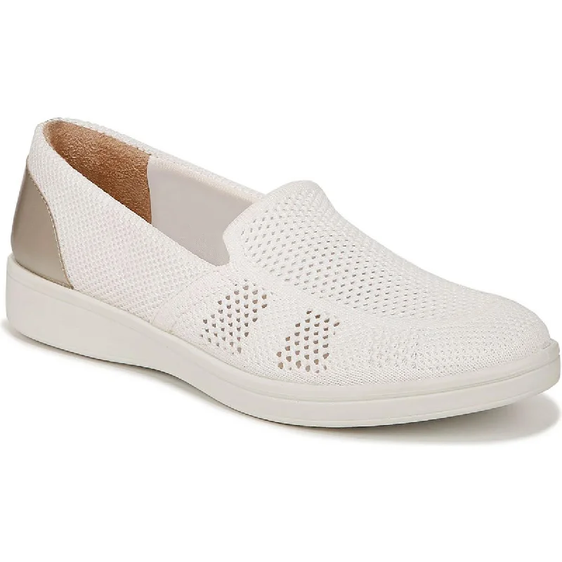 Bzees Womens Athena Metallic Knit Slip-On Sneakers