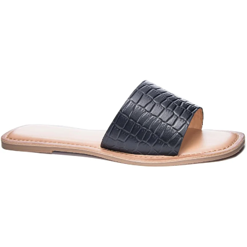 Classic Elegance Sales Chinese Laundry Womens Regina Leather Metallic Flip-Flops