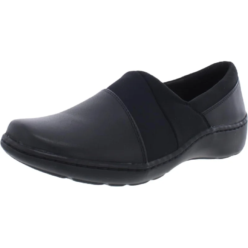 Clarks Womens Cora Heather Leather Slip On Loafers