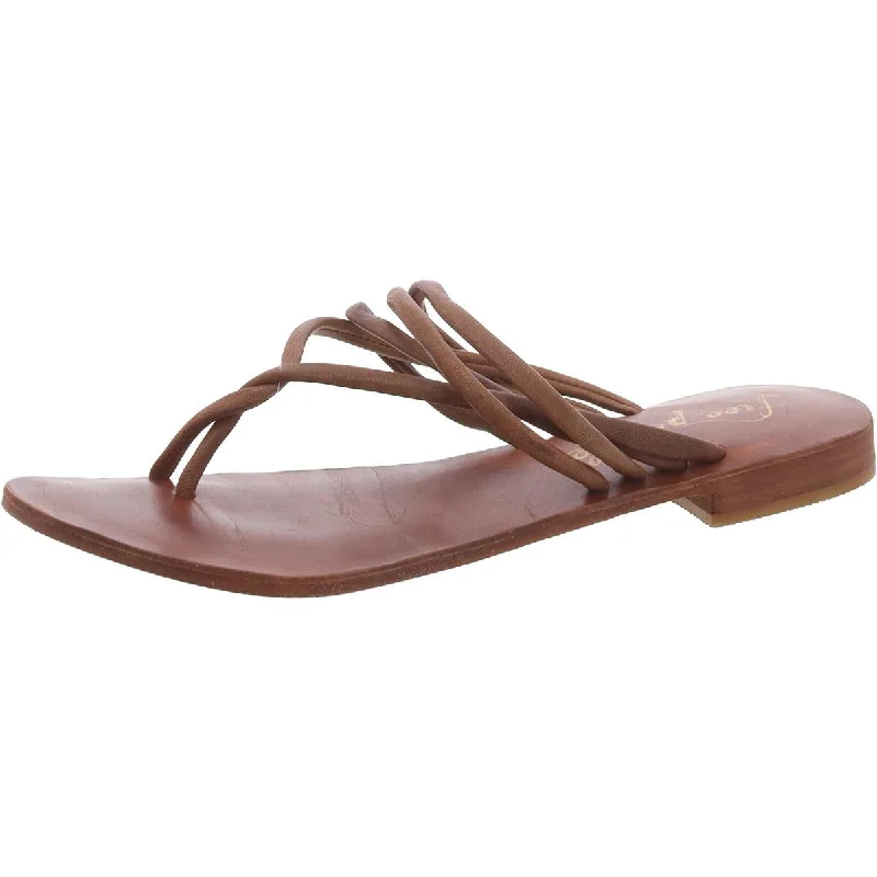 Fashion Frontiers Free People Womens Kayla Leather Thong Slide Sandals