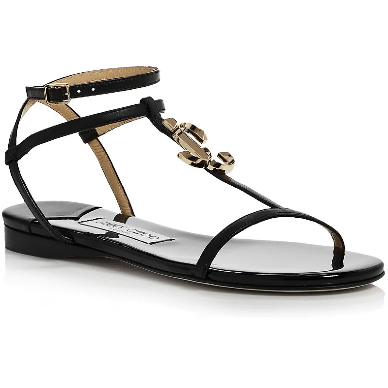 All-Season Shoes Discount Jimmy Choo Womens Alodie Flat Slip On Flat Strappy Sandals
