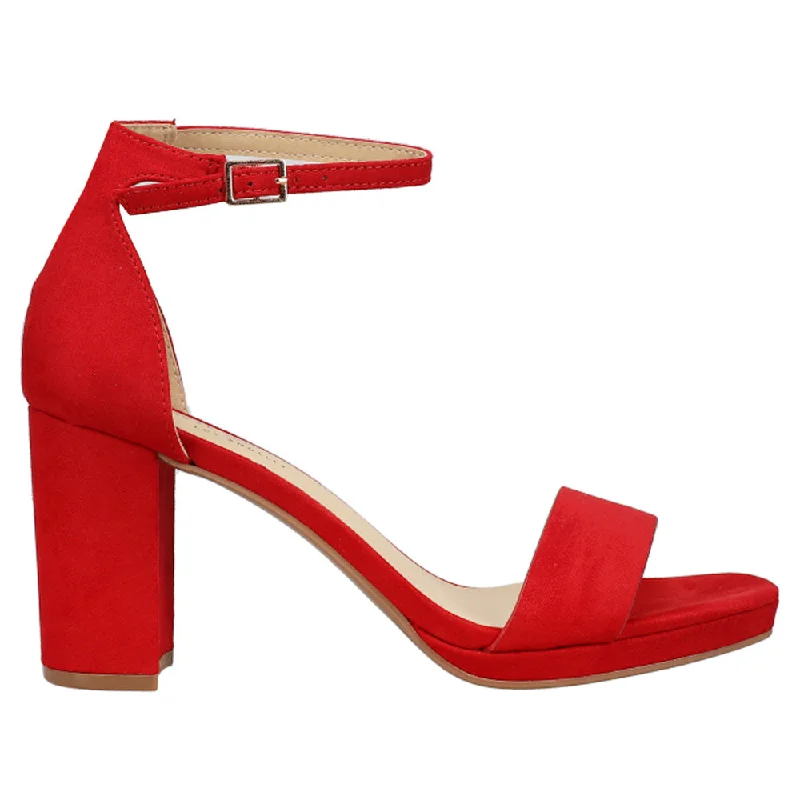 Teri Ankle Strap Block Heel Sandals