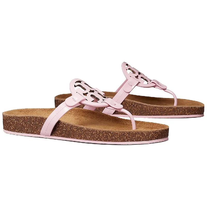 Classic Casual Shoes Sale Tory Burch Womens Miller Cloud Patent Leather Slip-On Slide Sandals