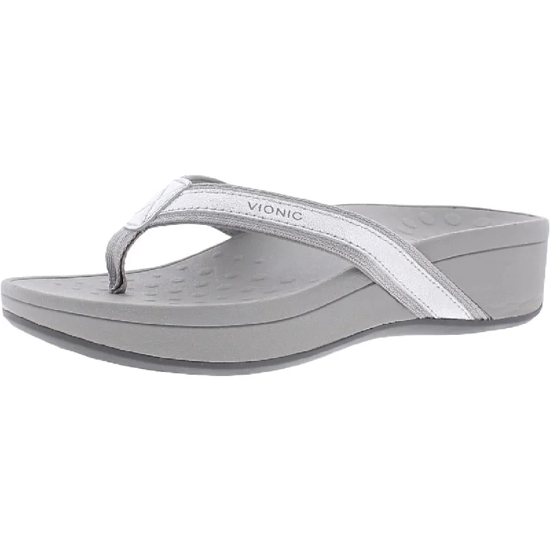 Stylish Statements Vionic Womens Hightide Leather Flip Flop Thong Sandals
