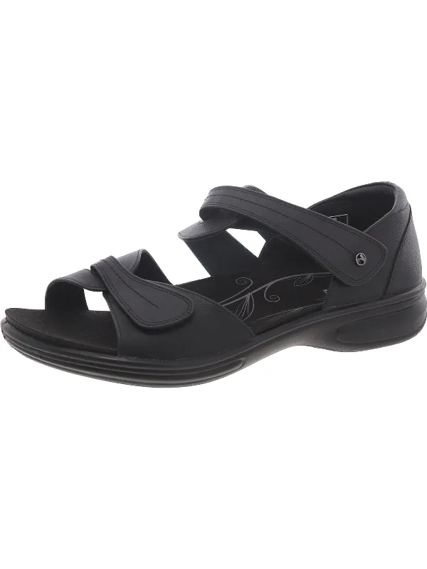 Stylish Walking Shoes Womens Leather Slid On Slide Sandals