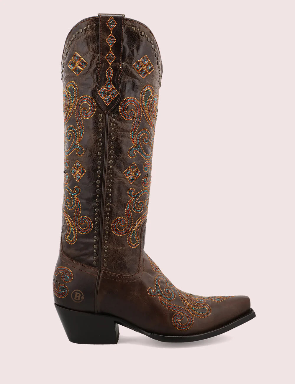 Limited Stock BLACK STAR WOMEN'S LOCKHART BROWN LEATHER WESTERN SNIP TOE BOOTS WBSN013