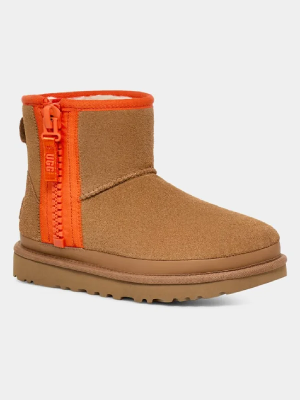 Additional Time-Limited Offers Classic Mini Zipper Tape Logo Boot