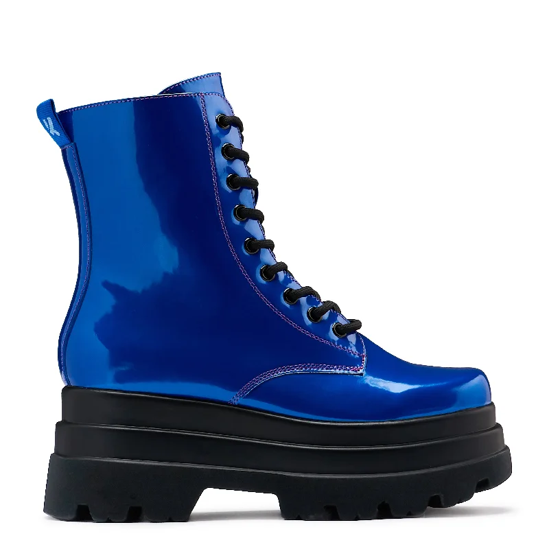 All-Day Comfort Shoes Deathwatch Trident Platform Boots - Cobalt Blue