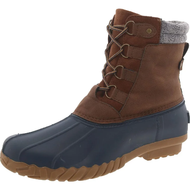 Fashion Frontiers Sporto Womens Faux Leather Lace-Up Ankle Boots