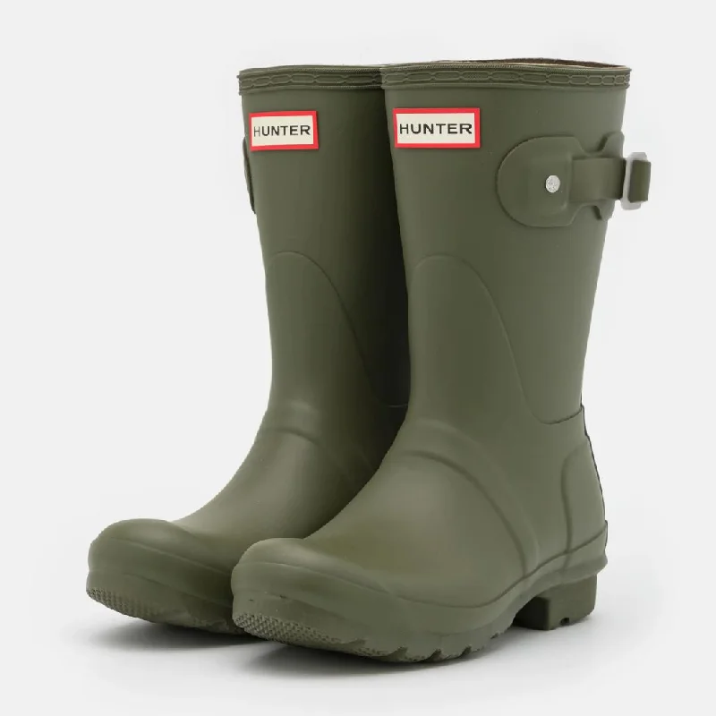 Break Fashion Norms Women's Original Short Rain Boot (Olive Leaf)