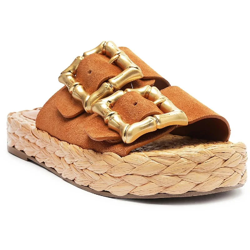 Luxury Boots Sale Womens Faux Suede Slip On Platform Sandals