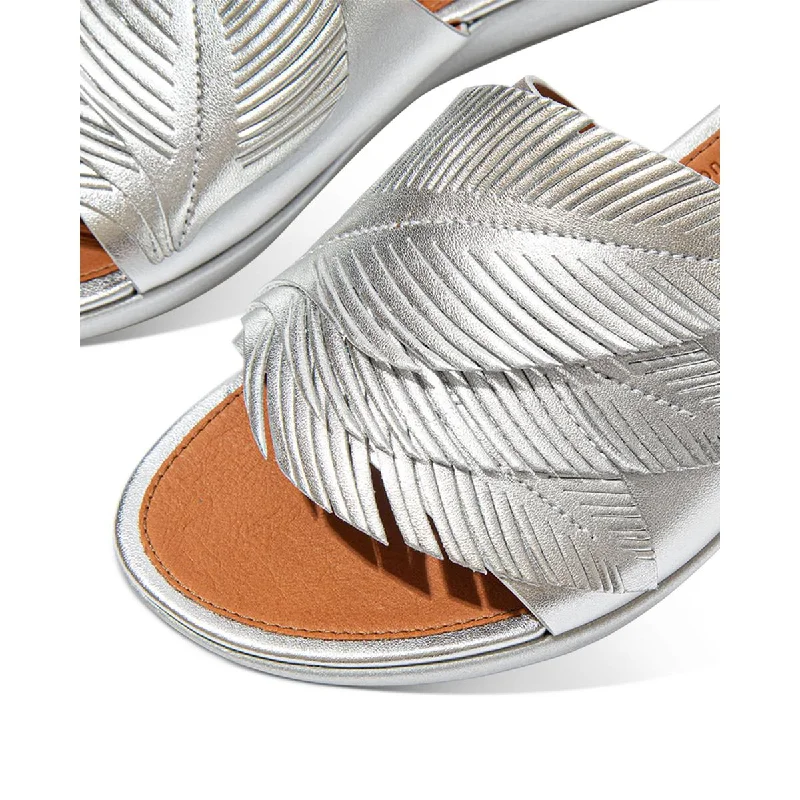 Timeless Elegance Sale Sola Feather Slide Womens Leather Slip On Slide Sandals